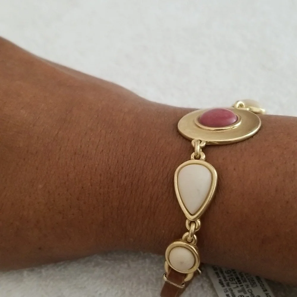 New Lucky Brand Stone Leather Bracelet